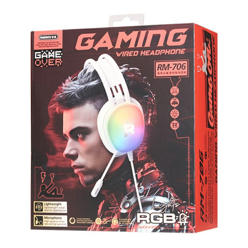 REMAX RM-706 Gaming Headset Microphone and RGB Light