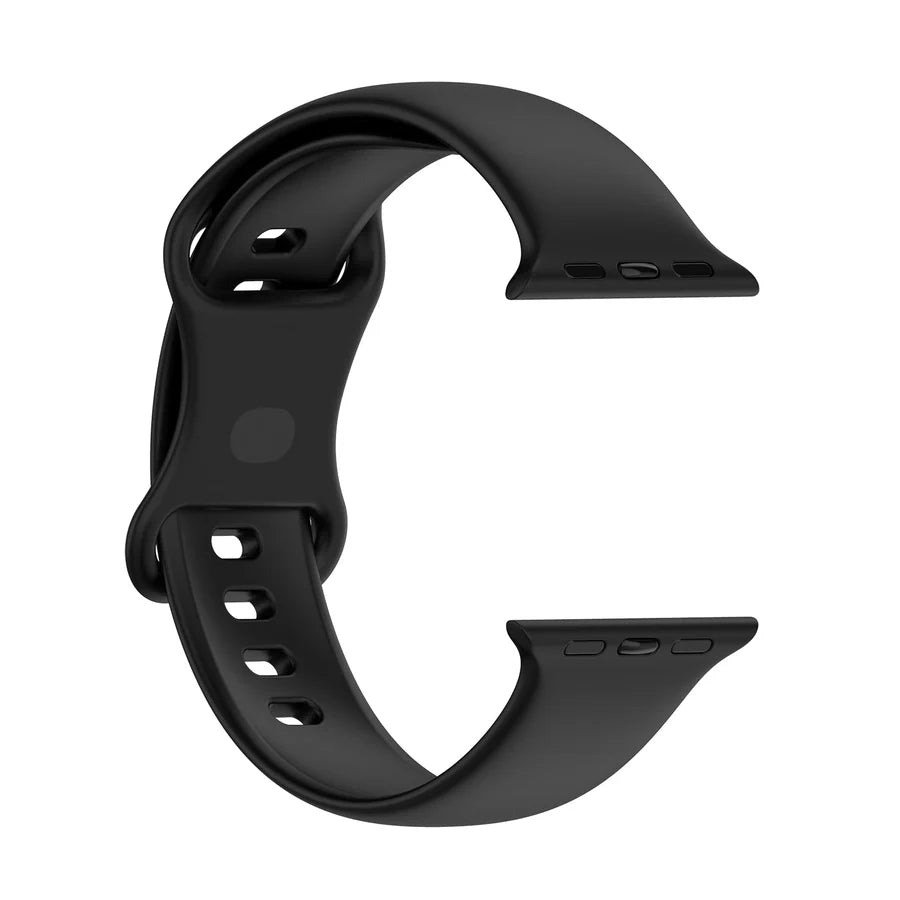 Black Silicone Apple Watch Strap