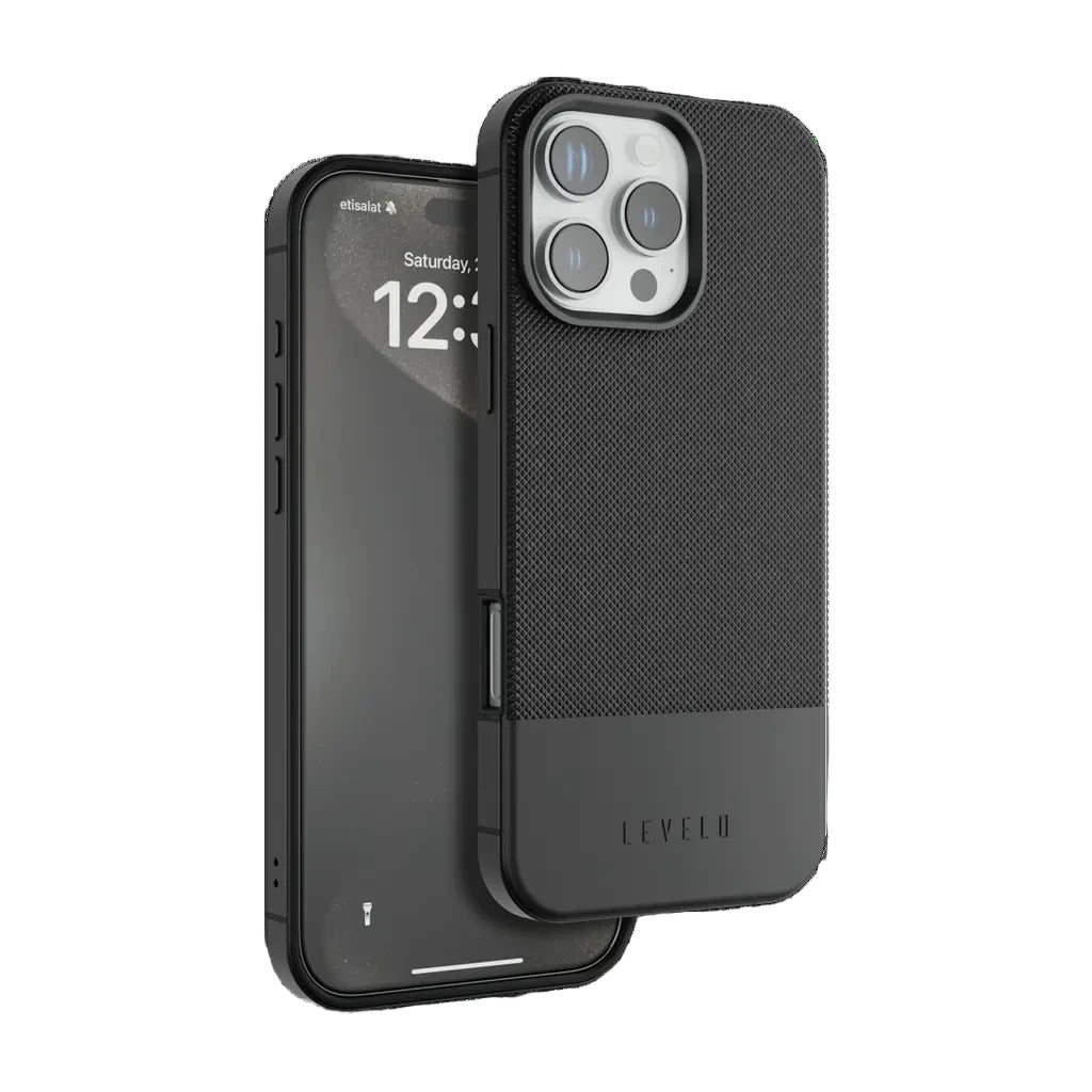 LEVELO Cuir Two Tone Leather Case For iPhone 17 Pro Max