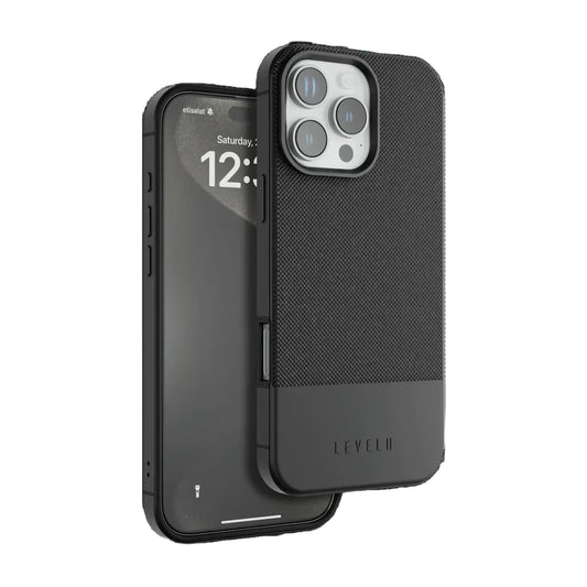 LEVELO Cuir Two Tone Leather Case For iPhone 17 Pro Max