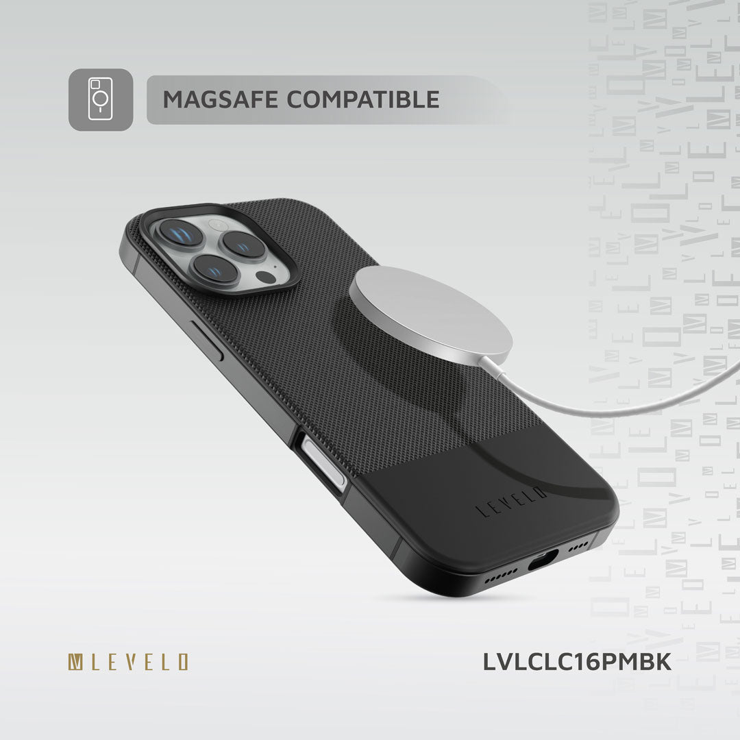 LEVELO Cuir Two Tone Leather Case For iPhone 17 Pro Max