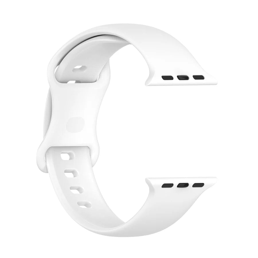 White Silicone Apple Watch Strap