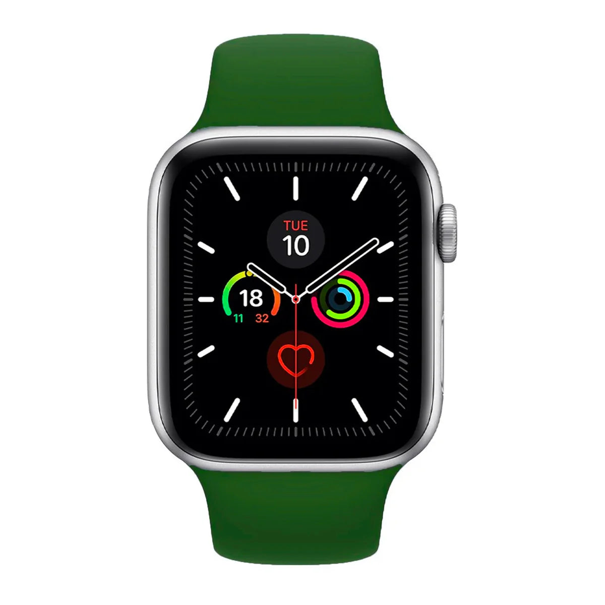 Army Green Silicone Apple Watch Strap