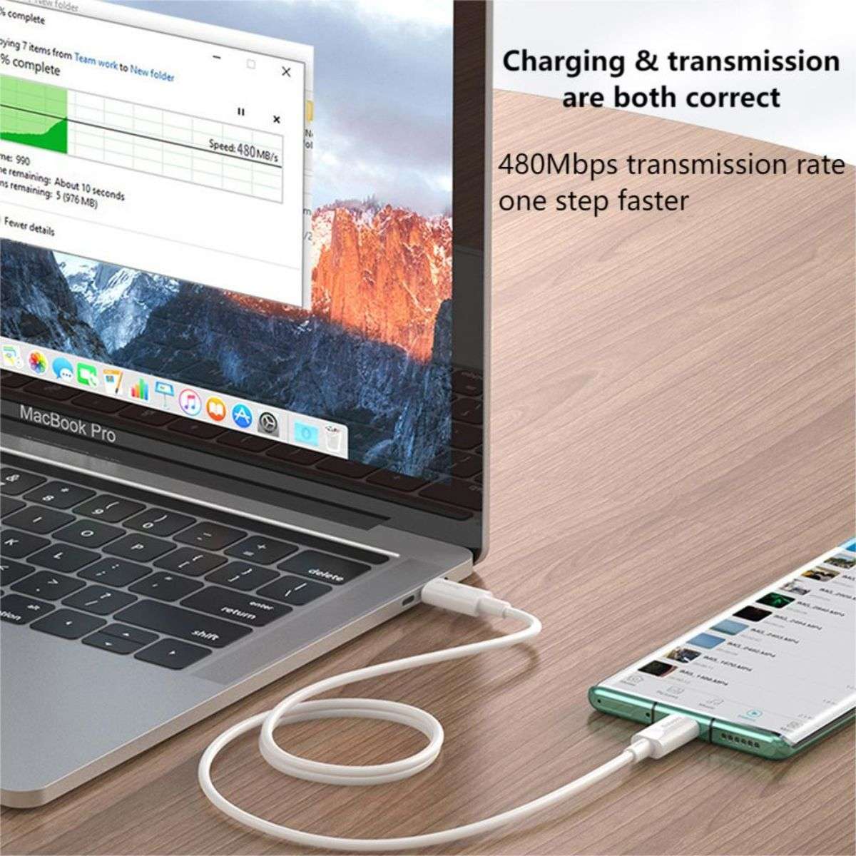 COTECi Macbook USB C to magsafe 3 Charging Cable 100W 2M