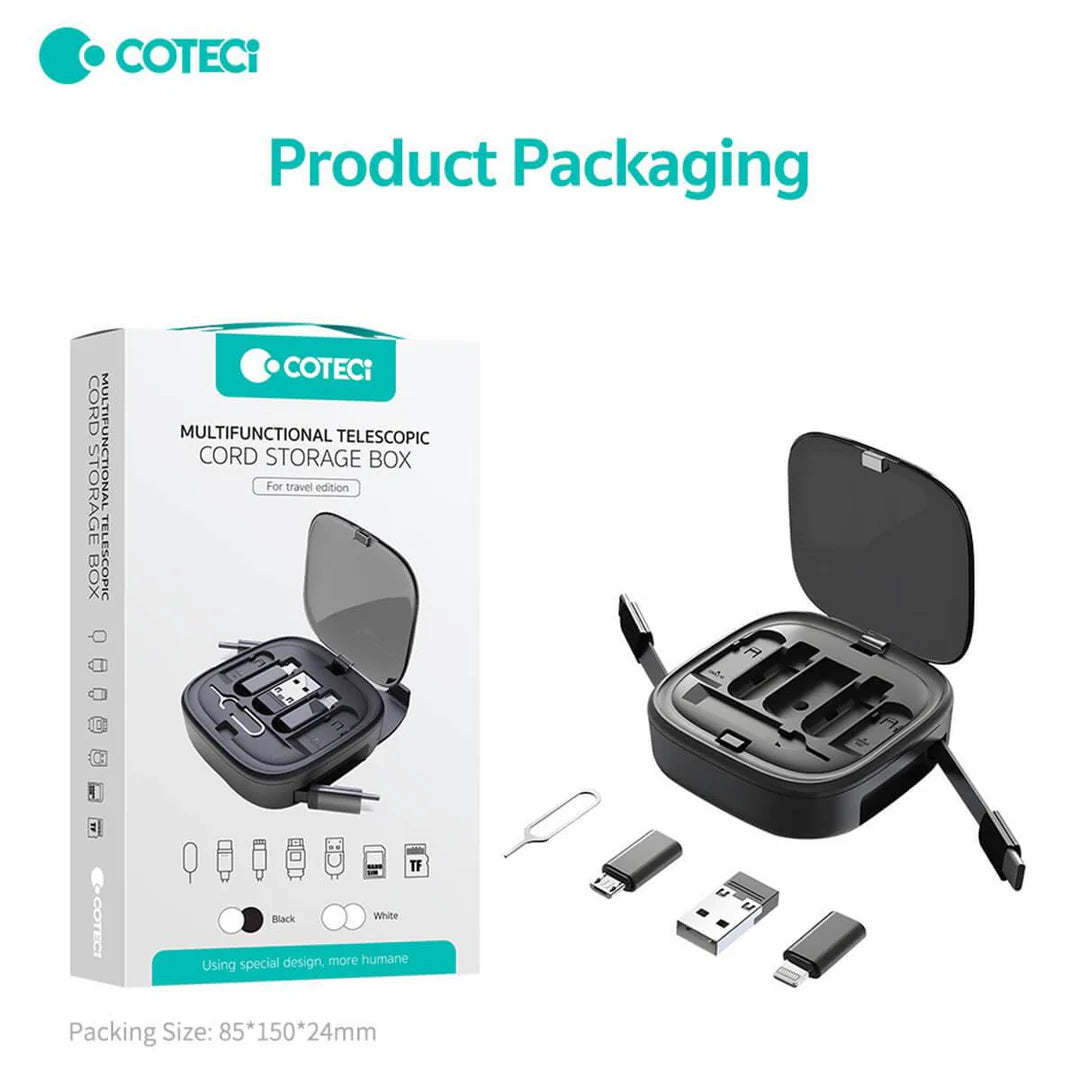 COTECI multifunctional telescopic cord storage box