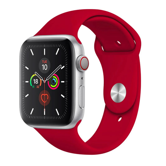 Red Silicone Apple Watch Strap