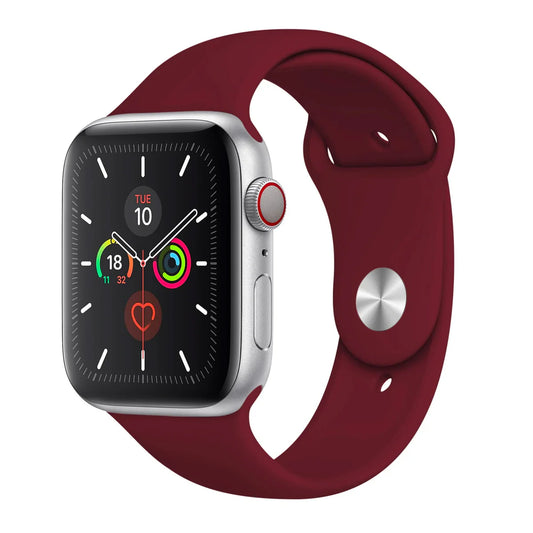 Red Wine Silicone Apple Watch Strap